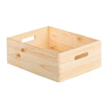 Caja de Almacenamiento de Madera con Asas