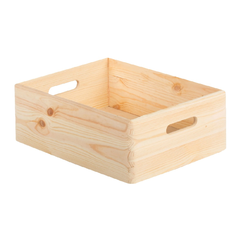Caja de Almacenamiento de Madera con Asas